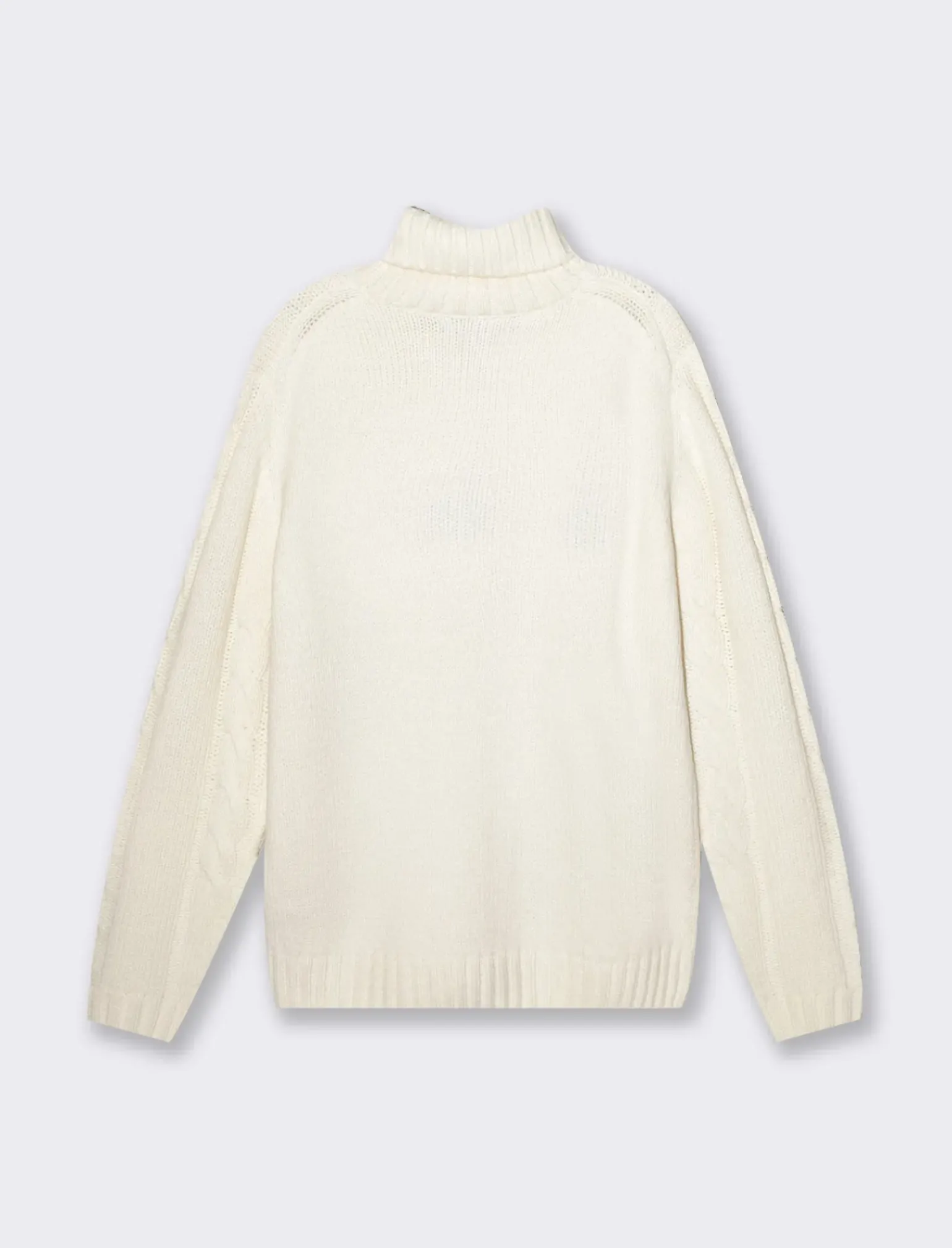 Uomo Piazza Italia Maglieria<Maglia collo alto lavorazione jacquard a trecce regular fit - ecru