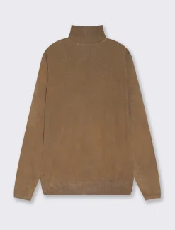 Uomo Piazza Italia Maglieria<Maglia collo alto regular fit con costina al collo, ai polsi e al fondo - Grigio fango