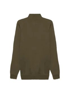 Uomo Piazza Italia Maglieria<Maglia collo alto zip basic regular fit - militare