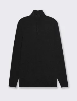 Uomo Piazza Italia Maglieria<Maglia collo alto zip in ciniglia a coste regular fit -