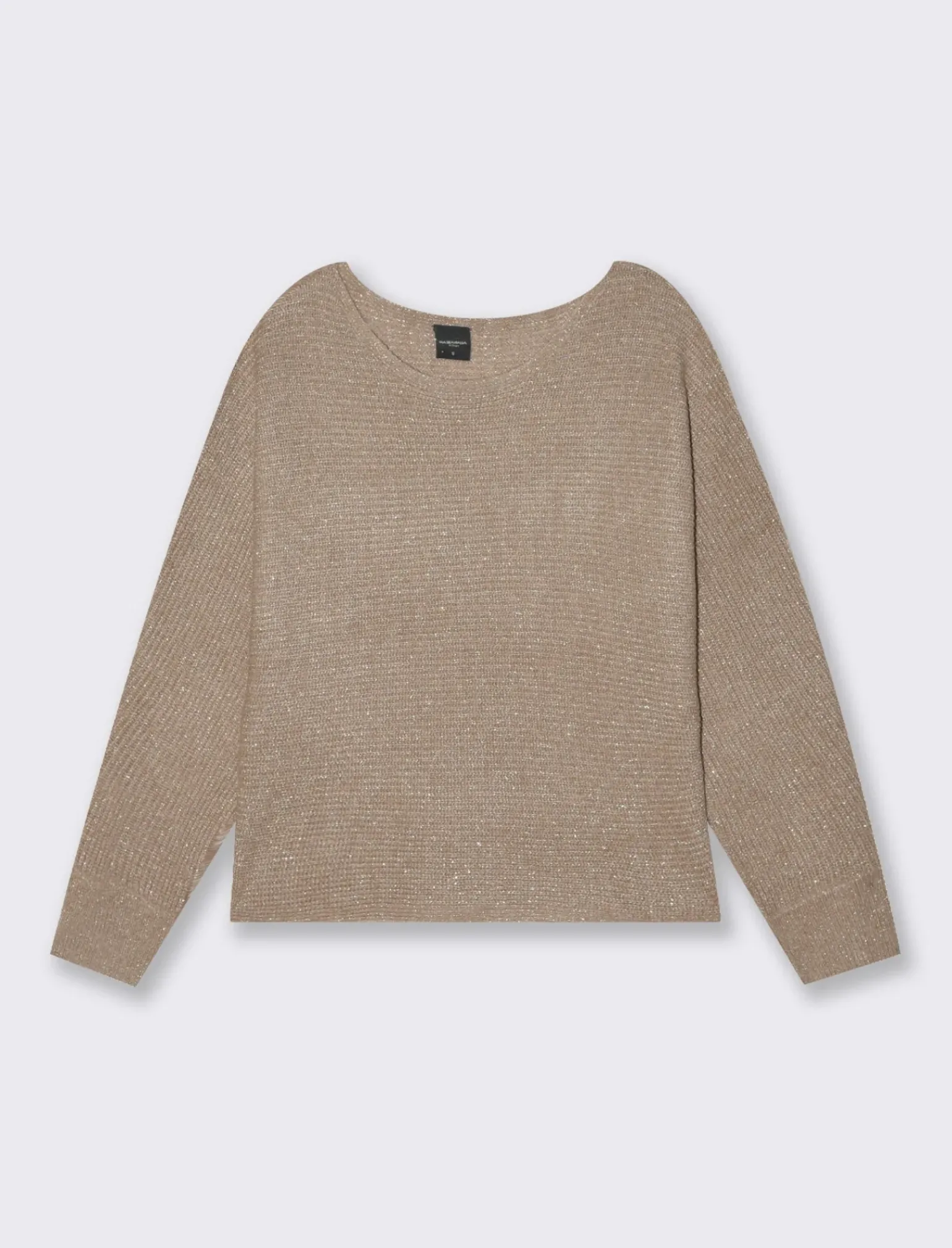 Donna Piazza Italia Donna|Maglieria<Maglia con filo effetto metallizzato paricollo e manica a pipistrello - Cammello