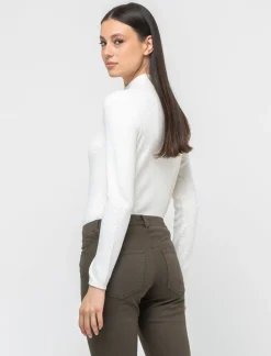 Donna Piazza Italia Donna|Maglieria<Maglia con lavorazione jaquard effetto metallizzato - Avorio