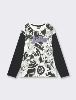Bambino Piazza Italia Bambino|Maglieria<Maglia con manica in contrasto, stampata con personaggio the Joker da bambino -