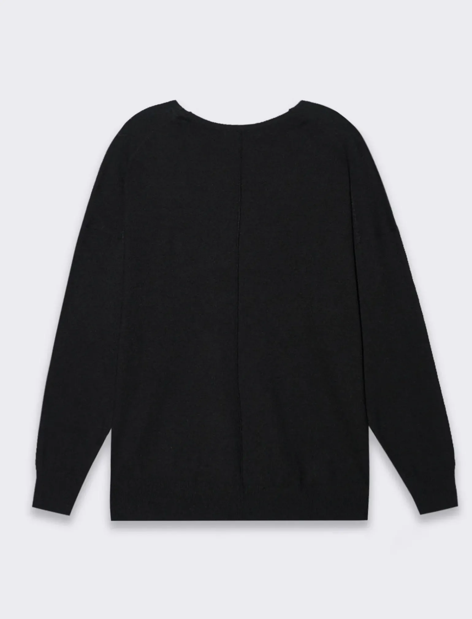 Donna Piazza Italia Maglieria<Maglia con parte posteriore più lunga e spacchi laterali - Nero