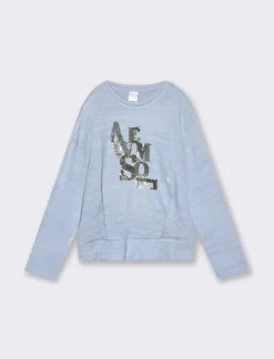 Piazza Italia Bambina|Maglieria<Maglia con piegoni e paillettes reversibili -