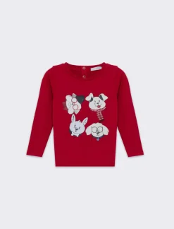 Piazza Italia Neonato|T-Shirt E Top<Maglia con stampa cagnolini - Rosso