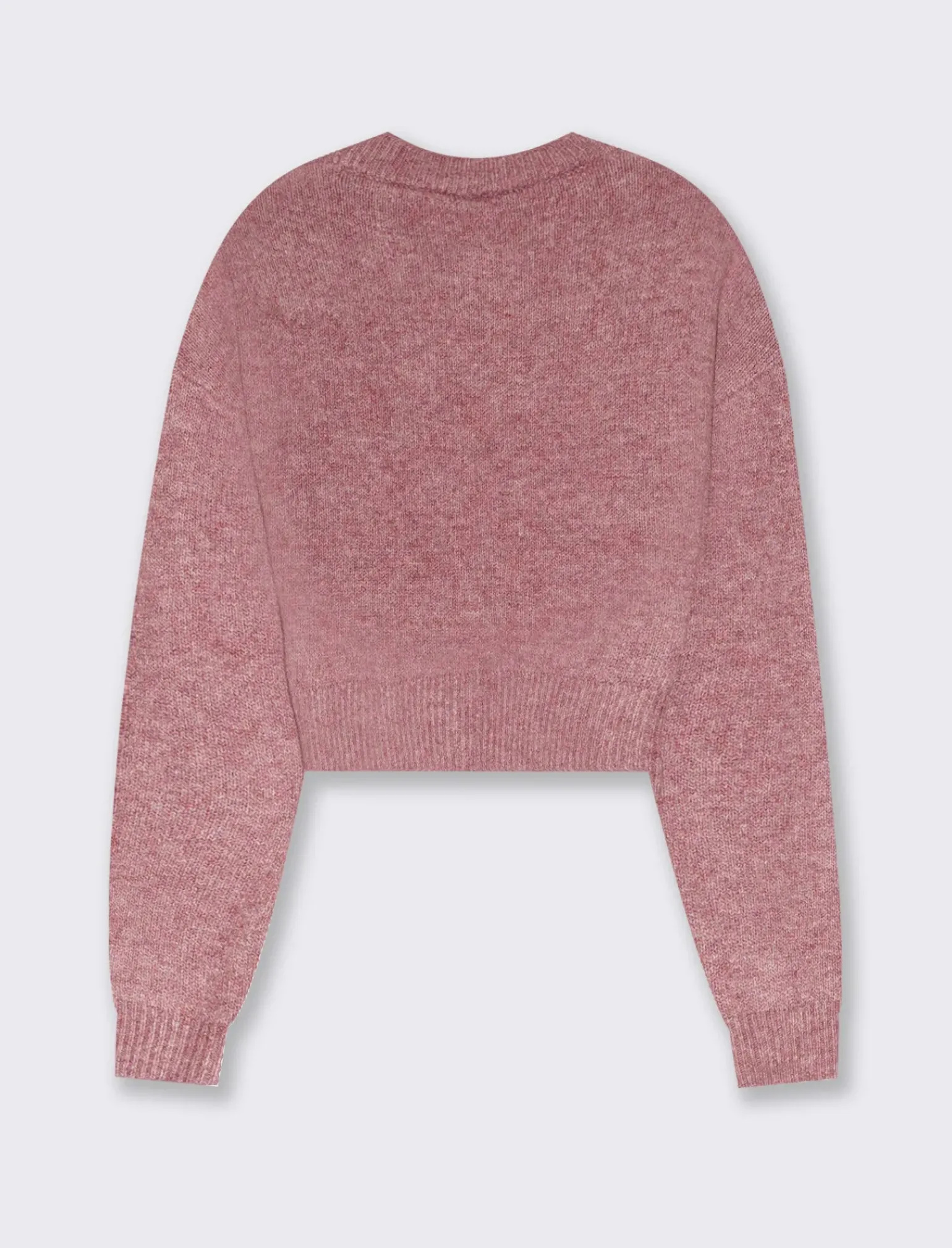 Donna Piazza Italia Maglieria<Maglia crop manica lunga giro collo con spalla a T - Rosa