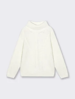 Piazza Italia Bambina|Maglieria<Maglia da bambina a collo alto e vestibilità ampia - sporco