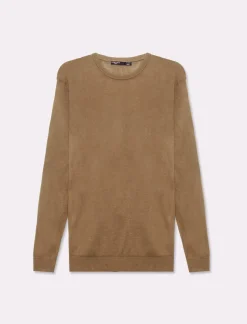 Uomo Piazza Italia Maglieria<Maglia girocollo basic regular fit - fango