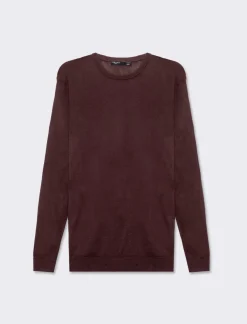 Uomo Piazza Italia Maglieria<Maglia girocollo basic regular fit - Bordeaux
