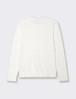 Donna Piazza Italia Donna|Maglieria<Maglia girocollo con vestibilità comfort e dettagli lurex - Avorio