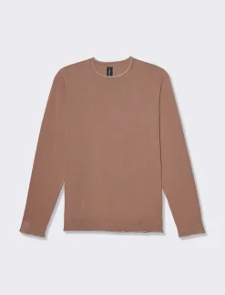 Donna Piazza Italia Donna|Maglieria<Maglia girocollo con vestibilità comfort e dettagli lurex - castoro