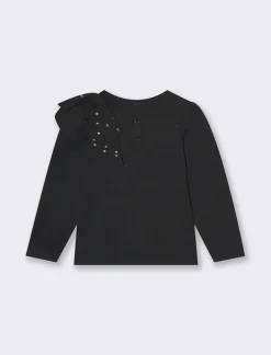 Piazza Italia Neonata<Maglia girocollo con applicazione fiocco -