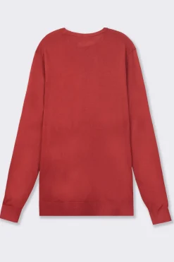 Uomo Piazza Italia Uomo|Maglieria<Maglia girocollo con filato effetto cachemere - Ciliegia