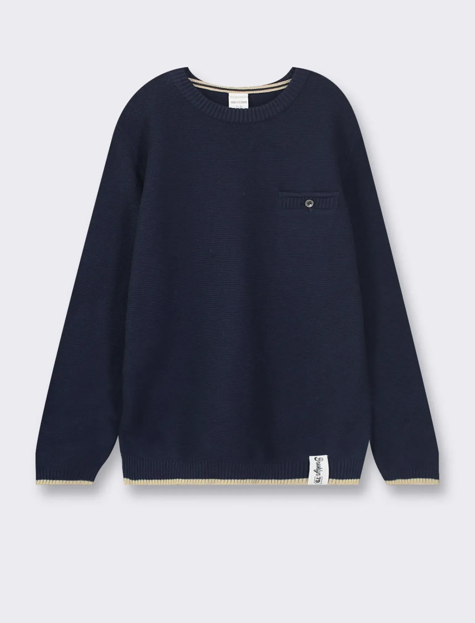 Bambino Piazza Italia Bambino|Maglieria<Maglia girocollo con finto taschino frontale, etichetta al fondo, stile casual -