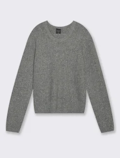 Donna Piazza Italia Donna|Maglieria<Maglia girocollo con lavorazioni e filo effetto metalizzato - melange