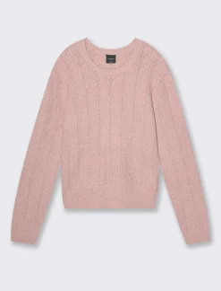 Donna Piazza Italia Donna|Maglieria<Maglia girocollo con lavorazioni e filo effetto metalizzato - antico