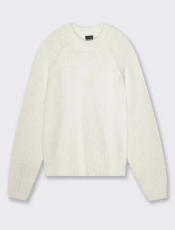 Donna Piazza Italia Donna|Maglieria<Maglia girocollo con manica raglan fondo e polsini a costa elastica - Avorio