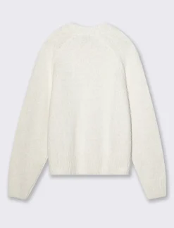 Donna Piazza Italia Donna|Maglieria<Maglia girocollo con manica raglan fondo e polsini a costa elastica - Avorio