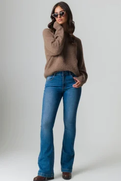 Donna Piazza Italia Donna|Maglieria<Maglia girocollo con manica raglan fondo e polsini a costa elastica - tortora