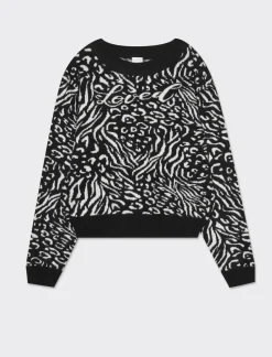 Piazza Italia Bambina|Maglieria<Maglia girocollo con motivo jaquard bicolore - Fantasia