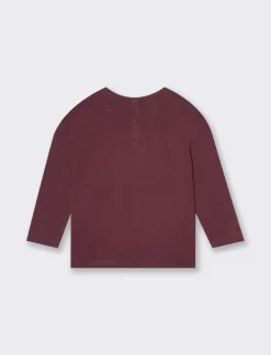 Piazza Italia Neonato|T-Shirt E Top<Maglia girocollo con stampa sulle maniche e ricamo frontale - Vinaccia