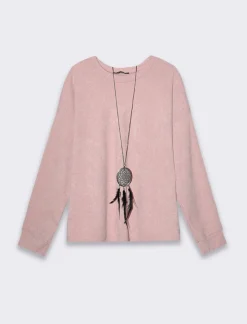 Donna Piazza Italia Maglieria<Maglia girocollo con tessuto a coste -