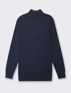 Uomo Piazza Italia Maglieria<Maglia girocollo filato premium regular fit con toppe effetto suede -