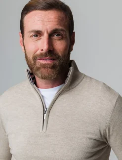 Uomo Piazza Italia Maglieria<Maglia girocollo filato premium regular fit con toppe effetto suede -