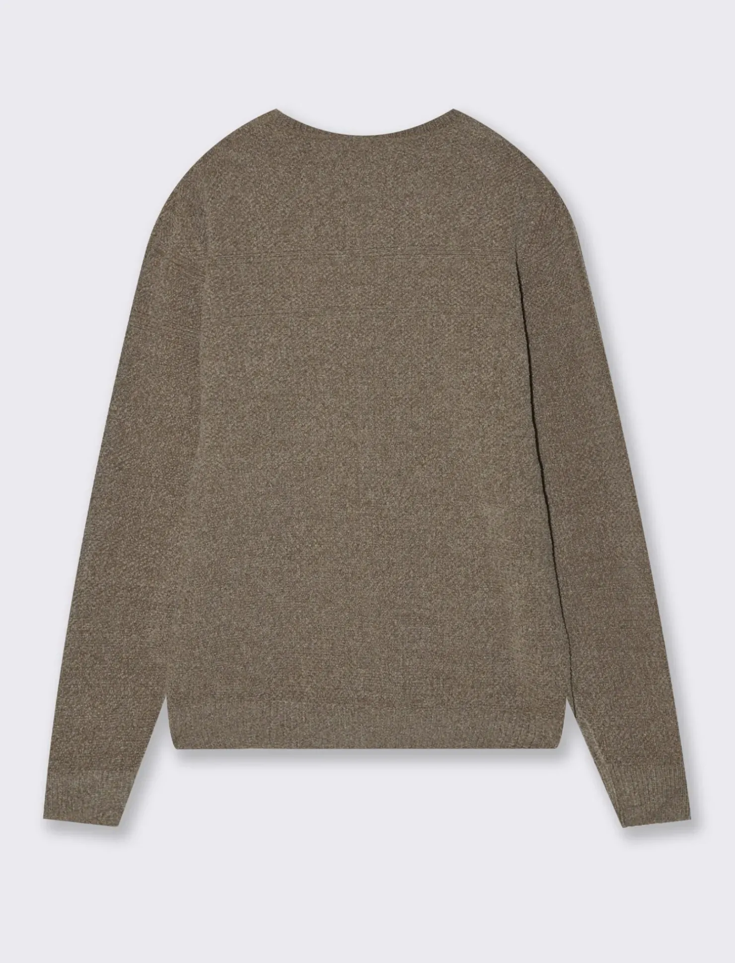 Piazza Italia Maglia girocollo in ciniglia lavorazione jacquard - Verde kaki Fashion