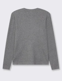 Donna Piazza Italia Maglieria<Maglia girocollo in morbido filato con motivo a treccia vestibilità slim - melange