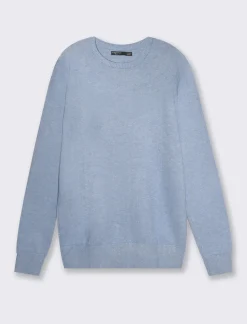 Uomo Piazza Italia Maglieria<Maglia girocollo lavorazione rasata, filato premium regular fit - Celeste