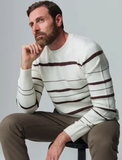 Uomo Piazza Italia Maglieria<Maglia girocollo lavorazione jacquard fantasia astratta regular fit - panna