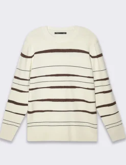 Uomo Piazza Italia Maglieria<Maglia girocollo lavorazione jacquard fantasia astratta regular fit - panna