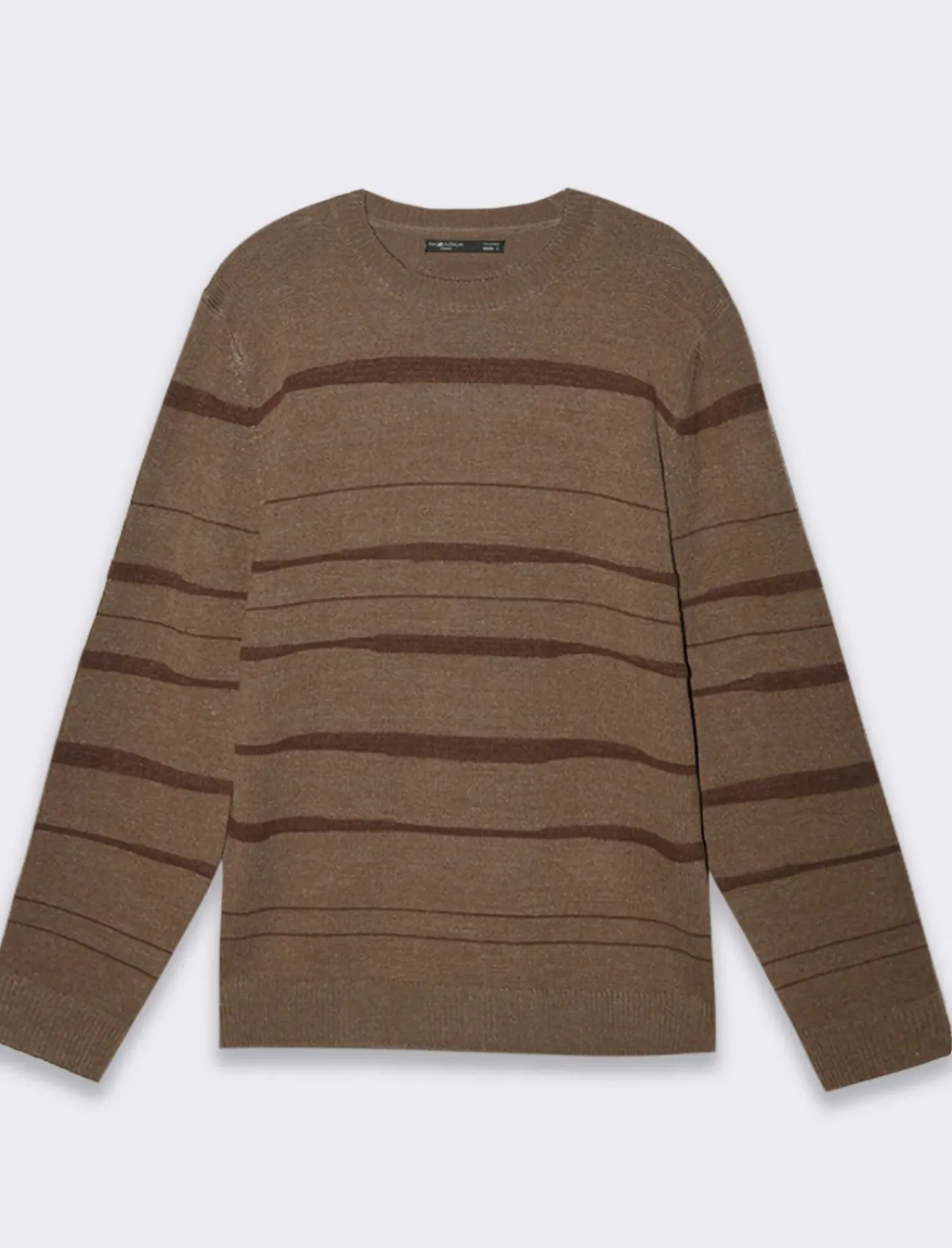 Uomo Piazza Italia Uomo|Maglieria<Maglia girocollo lavorazione jacquard fantasia astratta regular fit - fango