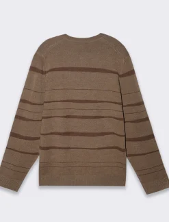 Uomo Piazza Italia Uomo|Maglieria<Maglia girocollo lavorazione jacquard fantasia astratta regular fit - fango