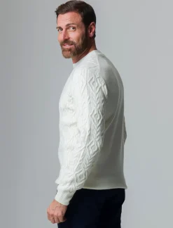 Uomo Piazza Italia Maglieria<Maglia girocollo lavorazione jacquard fantasia a rombi regular fit - panna