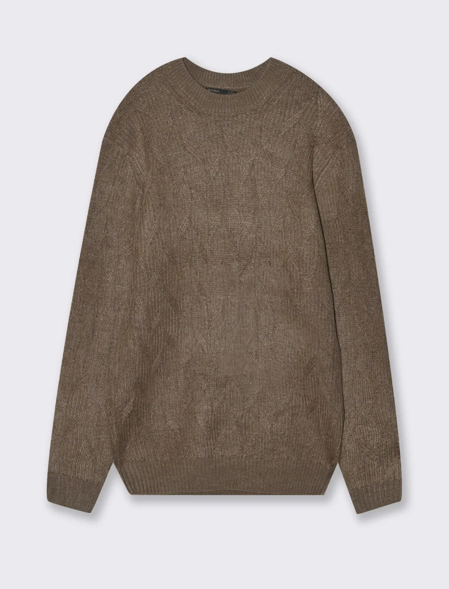 Piazza Italia Maglia girocollo lavorazione full jacquard regular fit - fango Grigio Store