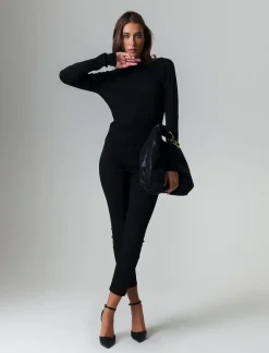 Donna Piazza Italia Donna|Maglieria<Maglia girocollo manica lunga lavorata con filo metallizzato vestibilità slim -