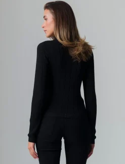 Donna Piazza Italia Donna|Maglieria<Maglia girocollo manica lunga lavorata con filo metallizzato vestibilità slim -