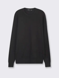 Uomo Piazza Italia Uomo|Maglieria<Maglia girocollo slim fit con costina al collo -