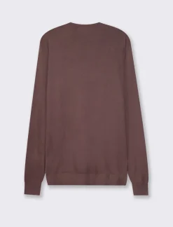 Uomo Piazza Italia Uomo|Maglieria<Maglia girocollo slim fit con costina al collo - Bordeaux