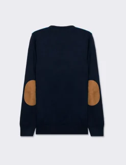 Uomo Piazza Italia Maglieria<Maglia girocollo slim fit con toppe effetto suede -