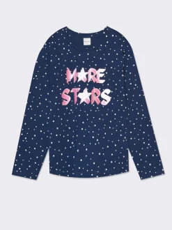 Piazza Italia Bambina|T-Shirt E Top<Maglia in cotone con fantasie e stampe frontali da bambina -