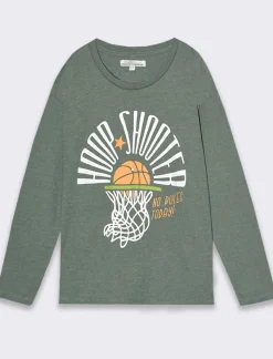 Bambino Piazza Italia Bambino|Maglieria<Maglia in jersey con doppia stampa fronte retro in stile pop - salvia