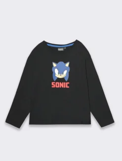 Bambino Piazza Italia Bambino|Maglieria<Maglia in jersey con stampa sia davanti che sul retro Sonic -