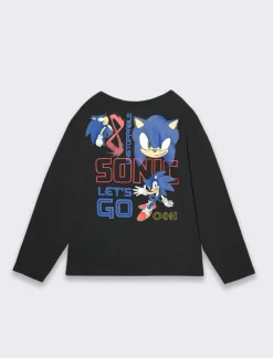 Bambino Piazza Italia Bambino|Maglieria<Maglia in jersey con stampa sia davanti che sul retro Sonic -