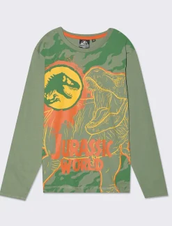 Bambino Piazza Italia Bambino|Maglieria<Maglia in jersey maniche lunghe Jurassic Park in due varianti colore -
