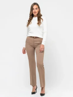 Donna Piazza Italia Donna|Maglieria<Maglia in morbido filato girocollo in jaquard effetto metallizzato - Avorio