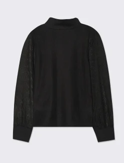 Piazza Italia Bambina|T-Shirt E Top<Maglia lupetto in jersey e rete -